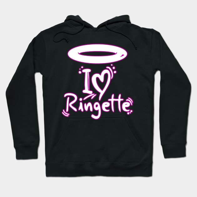 I Heart Ringette Hoodie by WhatProductionsBobcaygeon
